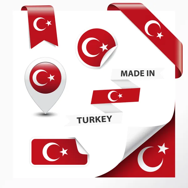 Collezione Made In Turkey — Vettoriale Stock