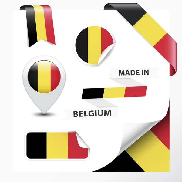 Gemaakt in België collectie — Stockvector