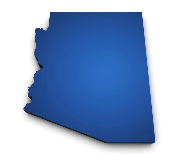 Map Of Arizona State 3d Shape — Stock Photo, Image