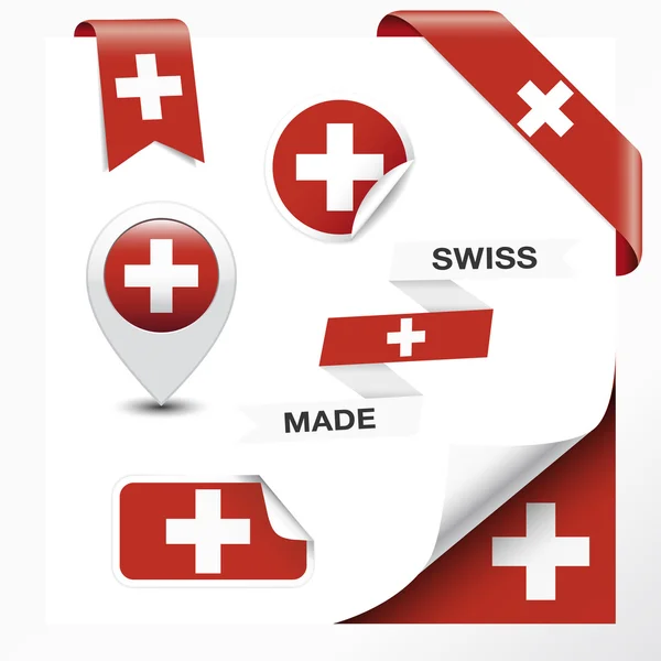 Swiss gemaakt symbool collectie — Stockvector