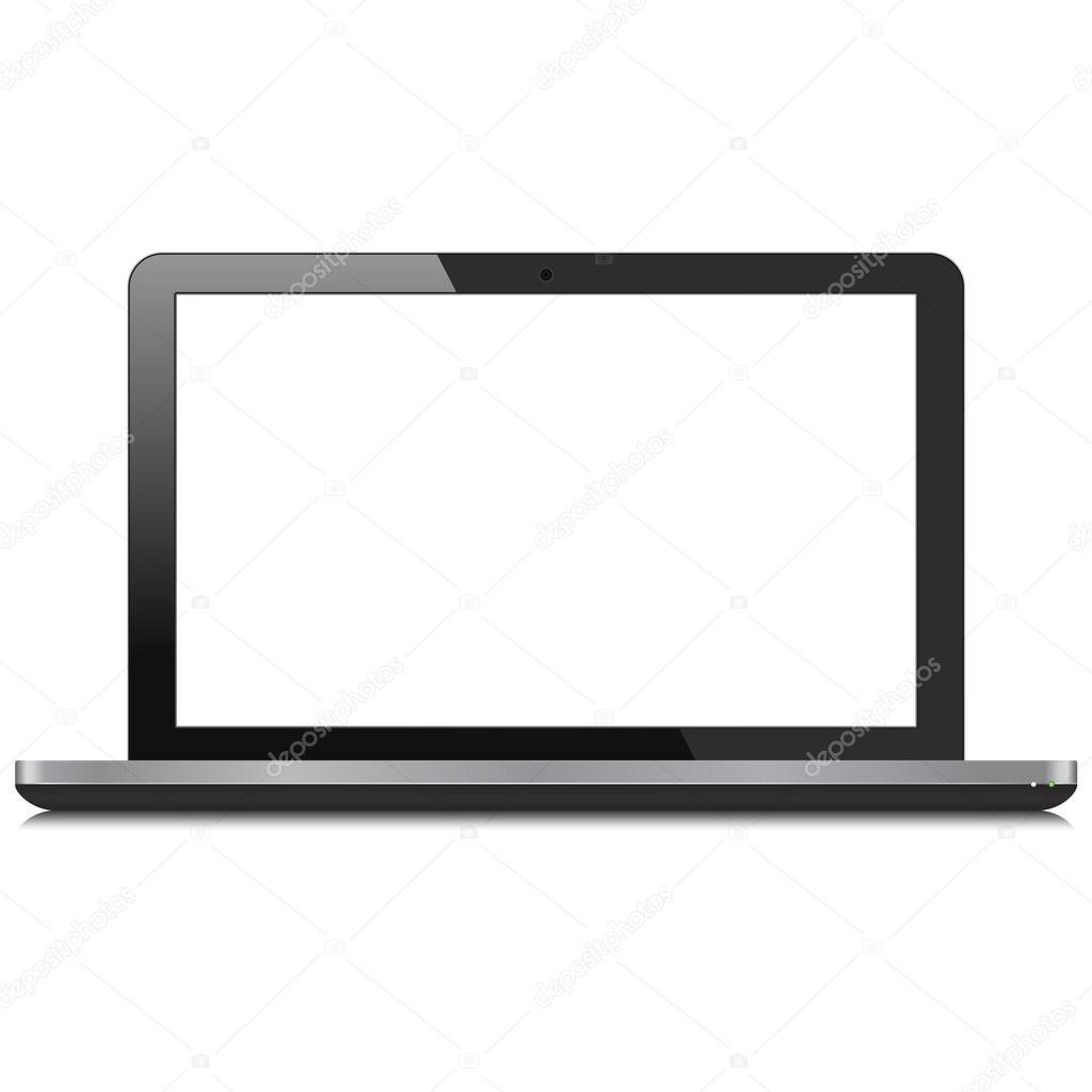 Laptop Computer With White Screen