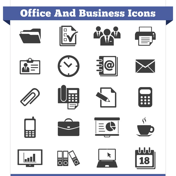 Office And Business Icons — Stock Vector