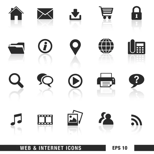 Icônes Web et Internet — Image vectorielle