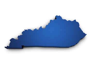 kentucky eyalet 3d şekil Haritası