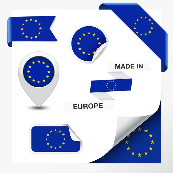Made In Coleção da União Europeia — Vetor de Stock