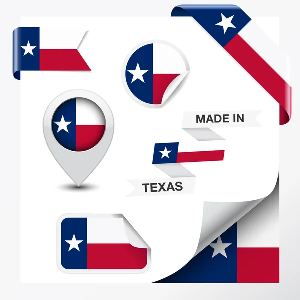 Gemaakt in texas collectie — Stockvector