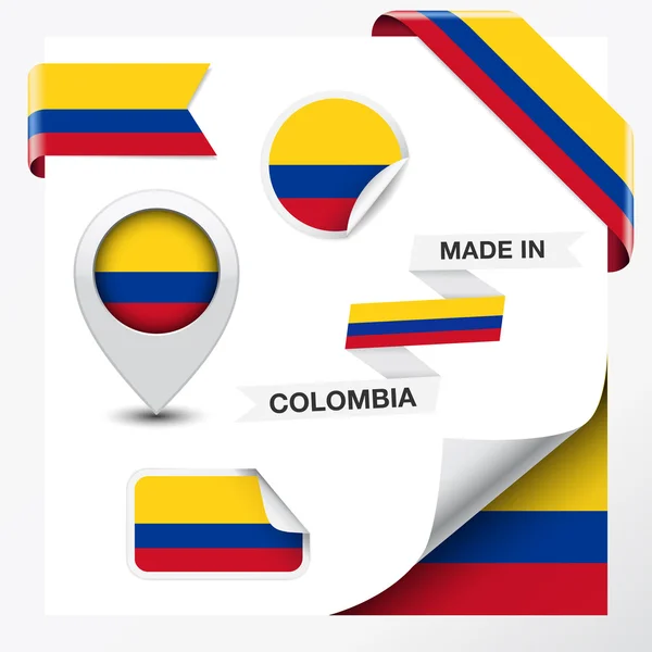 Gemaakt in colombia collectie — Stockvector