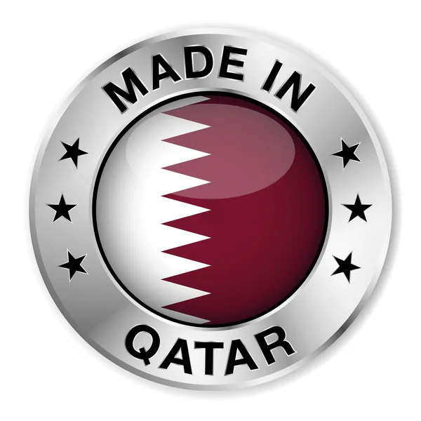 Hecho en qatar — Vector de stock