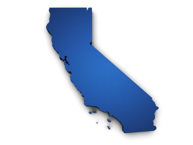california 3d şekil Haritası