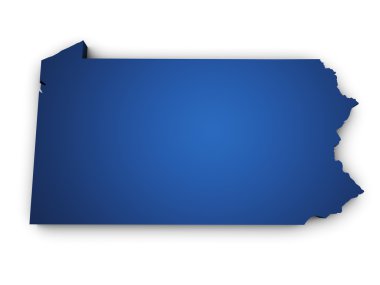 pennsylvania eyalet 3d şekil Haritası
