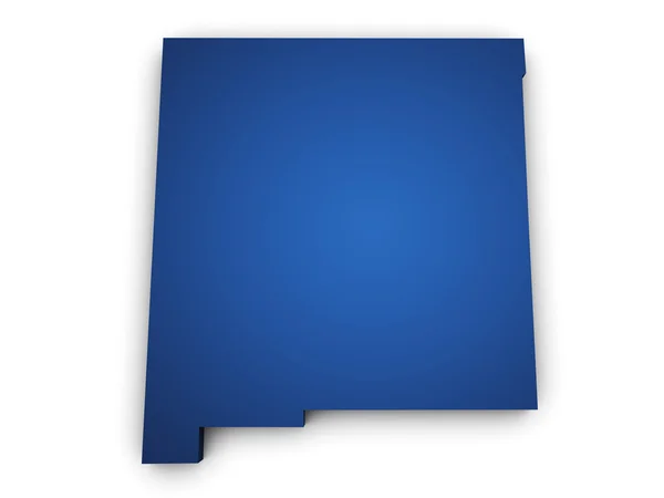 Map Of New Mexico 3d Shape — Stock Photo, Image