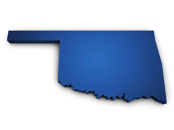 Carte de l'État de l'Oklahoma forme 3d — Photo