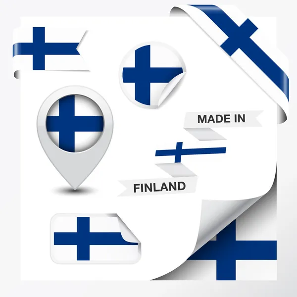 Gemaakt in finland collectie — Stockvector