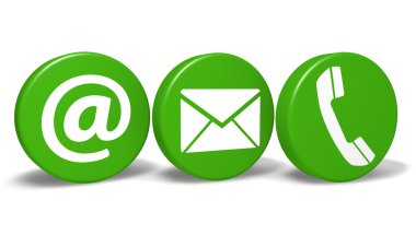 Website Contact Green Icons