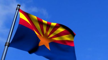 arizona bayrak sallayarak üzerinde Blue sky hd