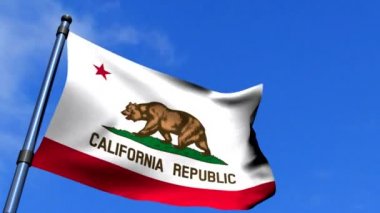 california bayrak sallayarak üzerinde Blue sky hd