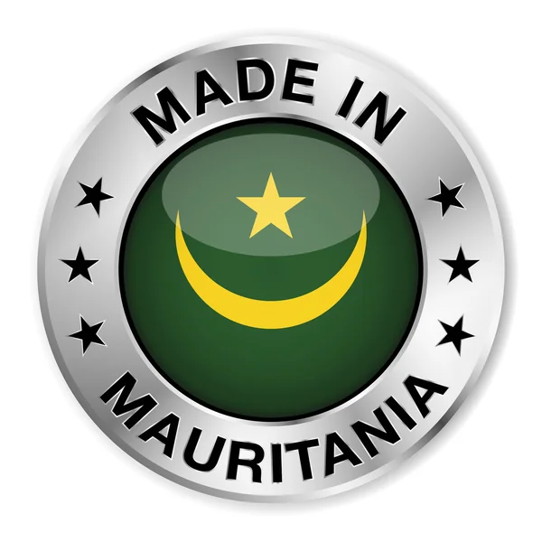 Hecho en Mauritania — Vector de stock