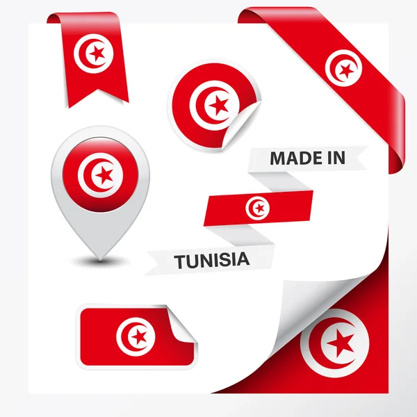Зроблено в Тунісі колекції — стоковий вектор