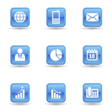 iş parlak simgeler kümesi