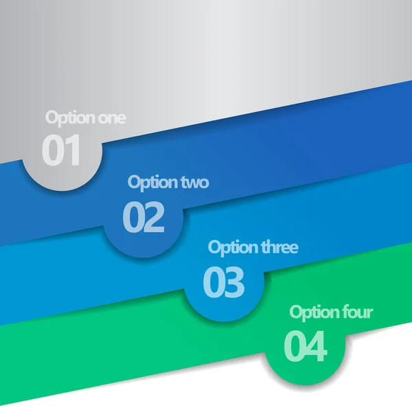 Vier Optionen infografische Gestaltung — Stockvektor