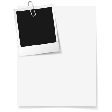 kağıt üzerinde kısaltıldı fotoğraf çerçevesi