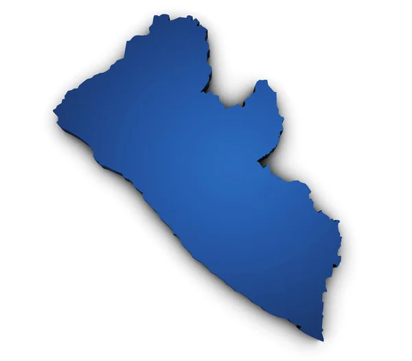 リベリアの 3次元形状の地図 — ストック写真