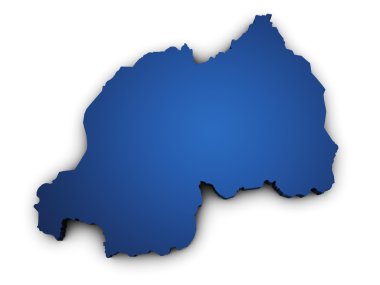 3d şekil Ruanda Haritası