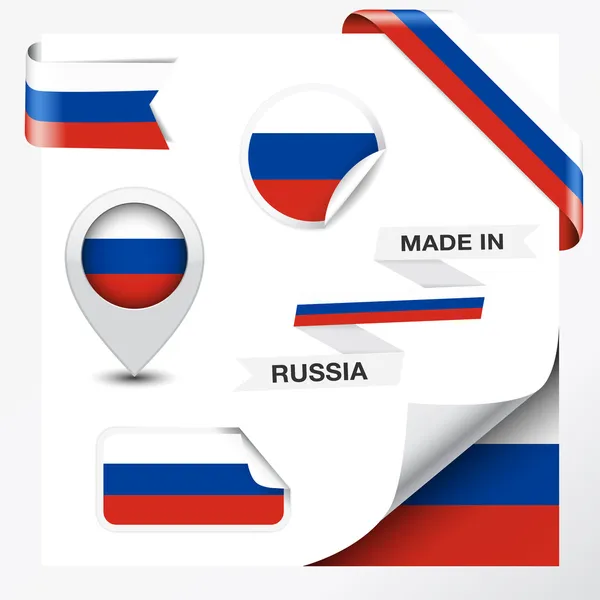 Hecho en Rusia Colección — Vector de stock