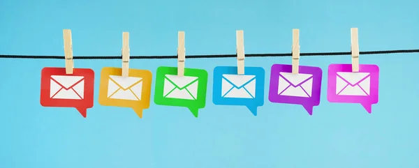 Email Marketing Newsletter Mailing List Web Internet Concept White Mail — Stok fotoğraf