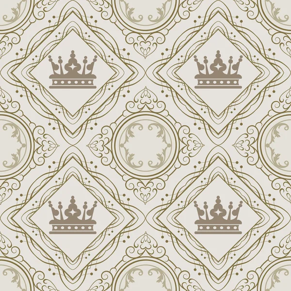 Seamless Vintage. Wallpaper Pattern. Vector — Stock Vector