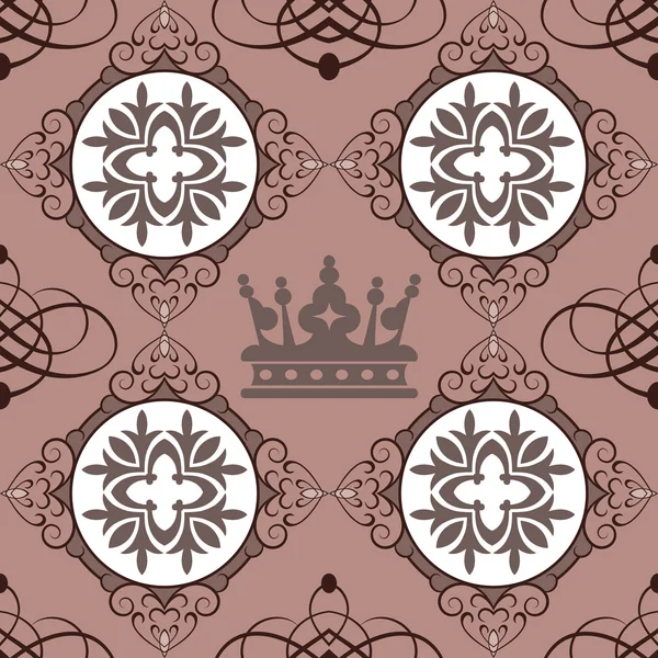 Seamless Vintage. Wallpaper Pattern. Vector — Stock Vector