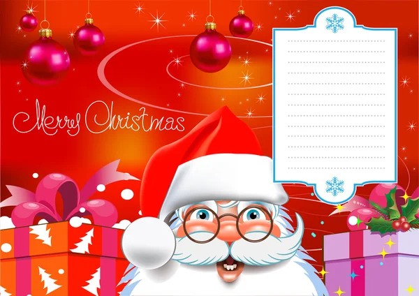 Cartão de Natal. Letras de Feliz Natal — Vetor de Stock