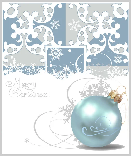 Bolas de Navidad. Fondo azul. Dibujo vectorial — Archivo Imágenes Vectoriales