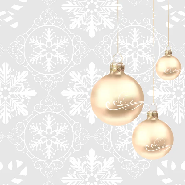 Christmas decorations on a gray background — Stock Vector