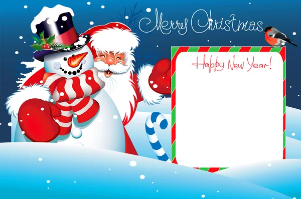 Tarjeta de Navidad. Feliz Navidad letras . — Vector de stock