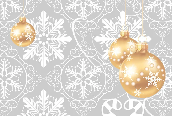 Christmas decorations on a gray background — Stock Vector