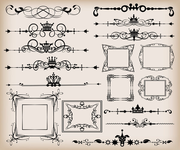 Vector set. Vintage Elements for your design.