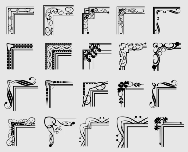 Dekorativa element. vinkel design. — Stock vektor