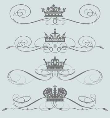 vektör kümesi. Victorian kayar. dekoratif öğeler