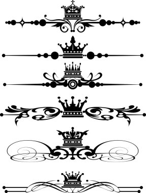 vektör kümesi. Victorian kayar. dekoratif öğeler