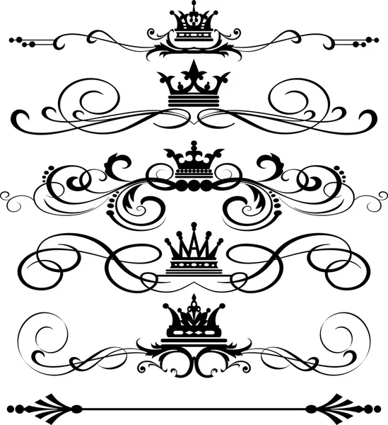 Vector set. Victorian Scrolls. Decorative elements — Stock Vector