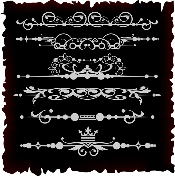 Векторный набор. Викторианские свитки. Декоративные элементы для Вашего дизайна . — стоковый вектор