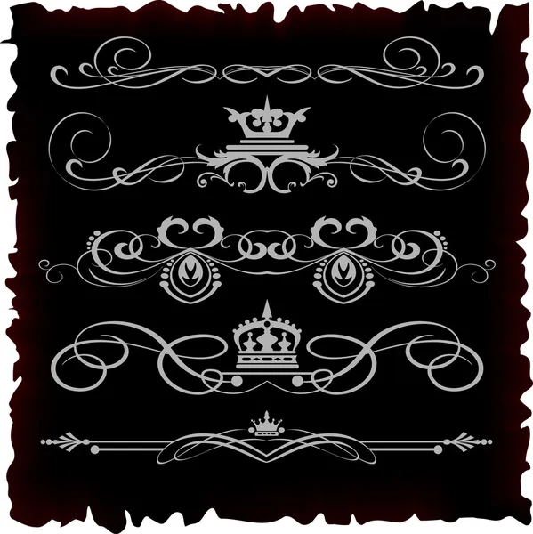 Векторный набор. Викторианские свитки. Декоративные элементы для Вашего дизайна . — стоковый вектор