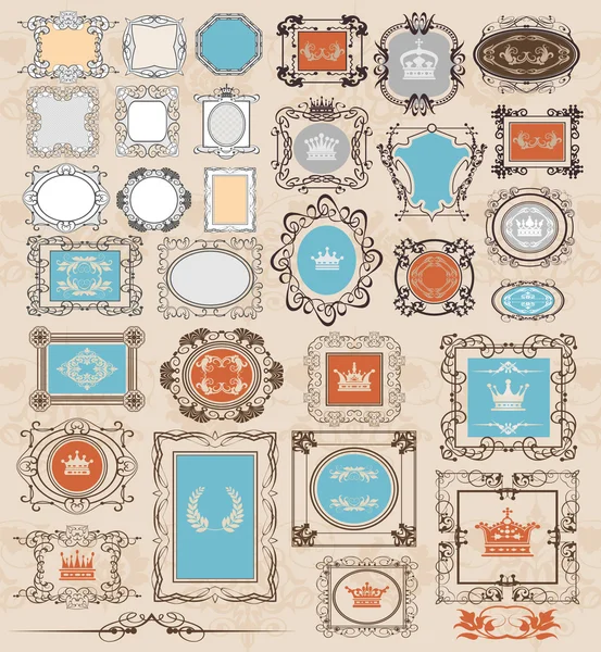 Vector set. Frame. Vintage Elements for your design. — Stock Vector