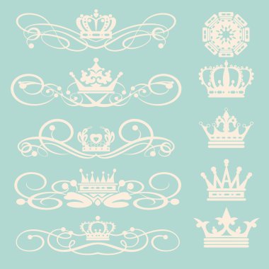 vektör kümesi. Kaligrafi tasarım öğeleri.