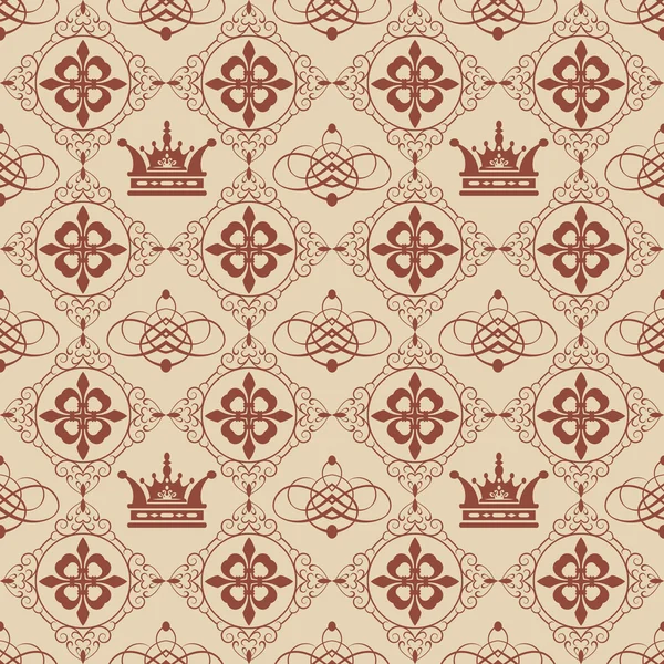 Vector achtergrond retro: wallpaper, patroon. — Stockvector