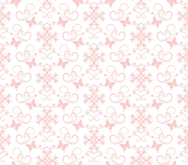 Damask decorative wallpaper for walls vintage seamless patterns — Stock Vector