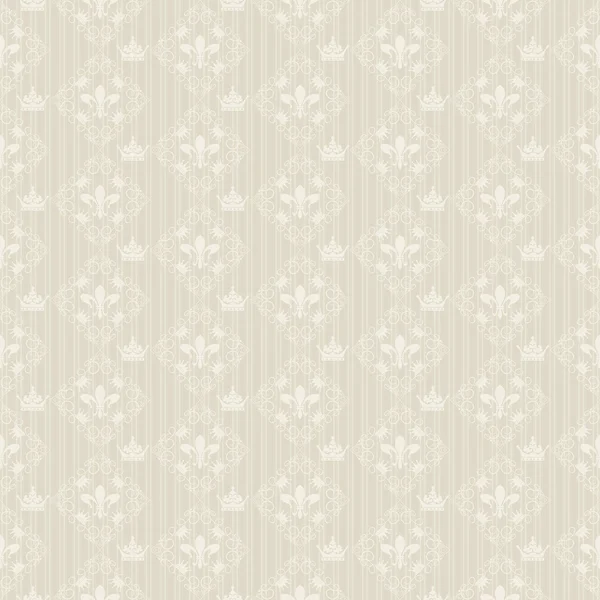 Damask ตกแต่งวอลล์เปเปอร์สําหรับผนังรูปแบบวินเทจไร้รอยต่อ — ภาพเวกเตอร์สต็อก