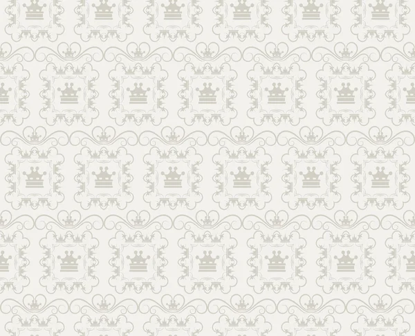 Damask decorative wallpaper for walls vector vintage seamless patterns — Stock Vector