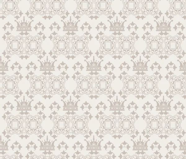 Damask decorative wallpaper for walls vector vintage seamless patterns — Stock Vector